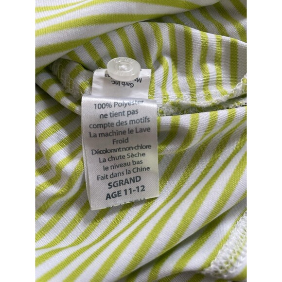 Garb Lime Green Striped Boys Golf Pinehurst Polo Size X-Large - Picture 6 of 6